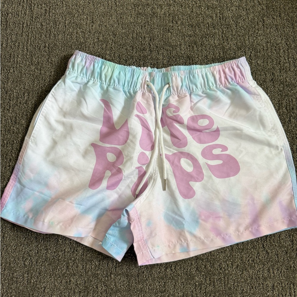 Life Rips Pastel Tie-Dye Women’s Drawstring Surf Shorts
